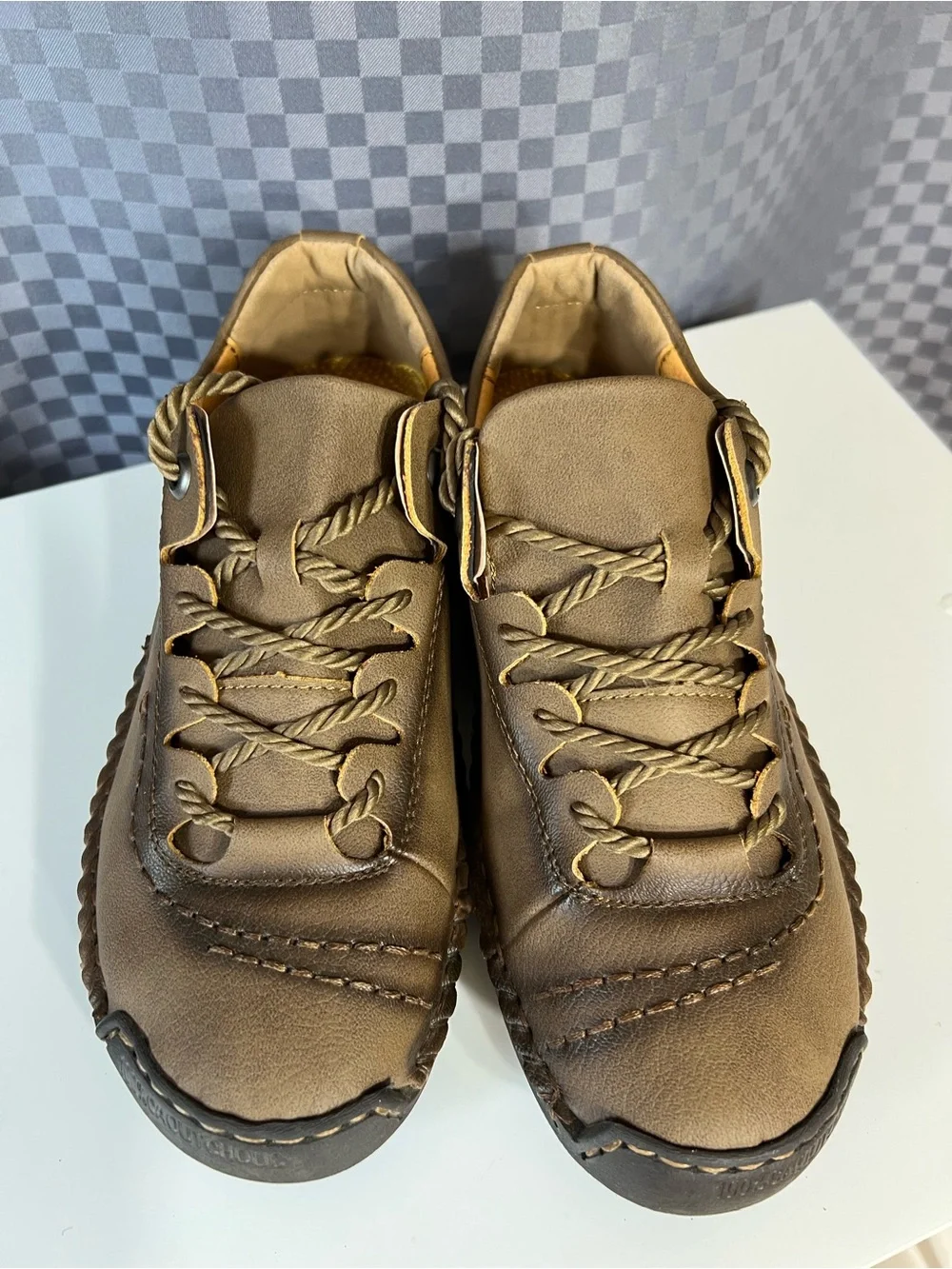 Faux Leather Driving Moccasin Loafer Travel Casual Shoes Men Size 4.5 NEW